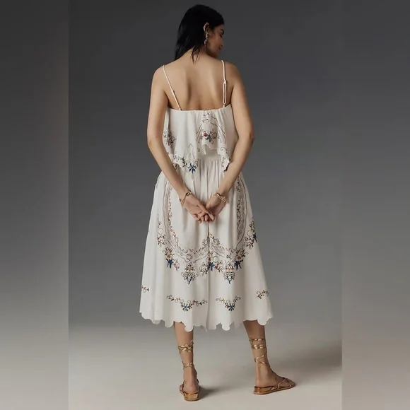 NWT Size M - Anthropologie 100% Cotton Embroidered Culottes (NWT US$ 138) - Picture 6 of 16